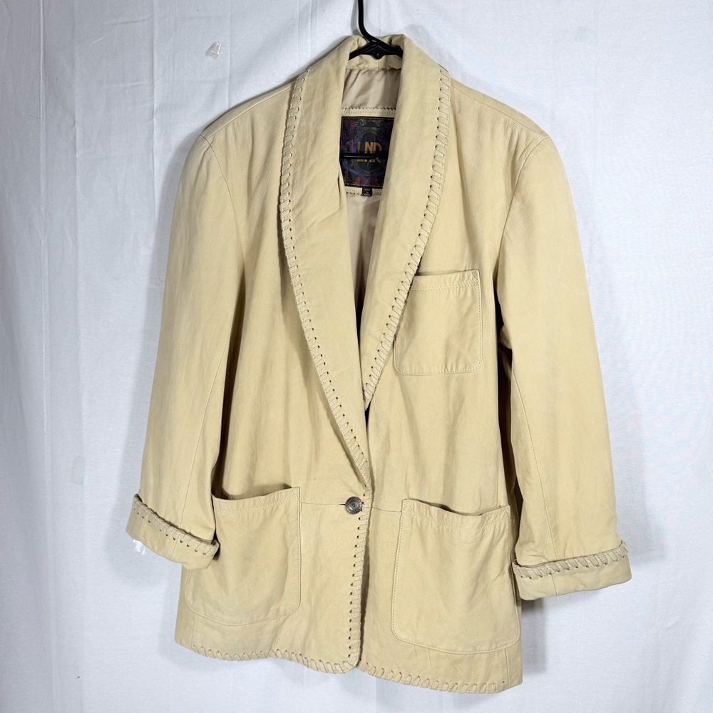 LNR Vintage Leather Jacket Womens Size‎ M Butter Soft Tan 80’s 90’s